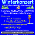   Am 30.11.2013 findet das diesjährige Winterkonzert des Netphener Gesangverein 1861 e. V. (NGV) unter Federführung des Frauenchores in der Netphener Georg-Heimann-Halle statt. Hierzu lädt der […]